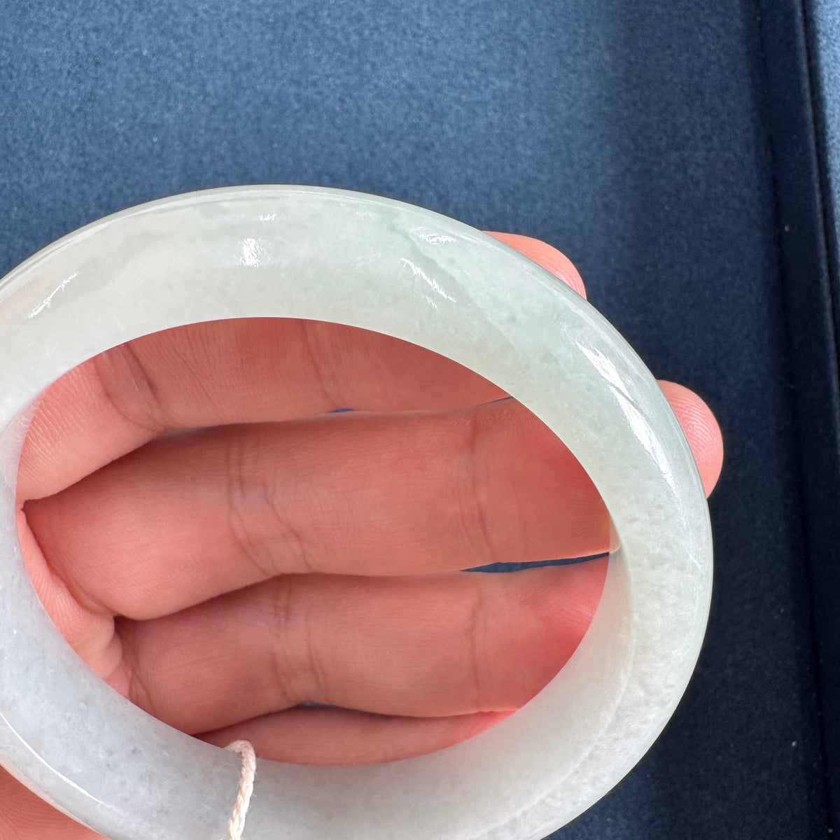 62.8mm Light Green Jade Bangle Bracelet