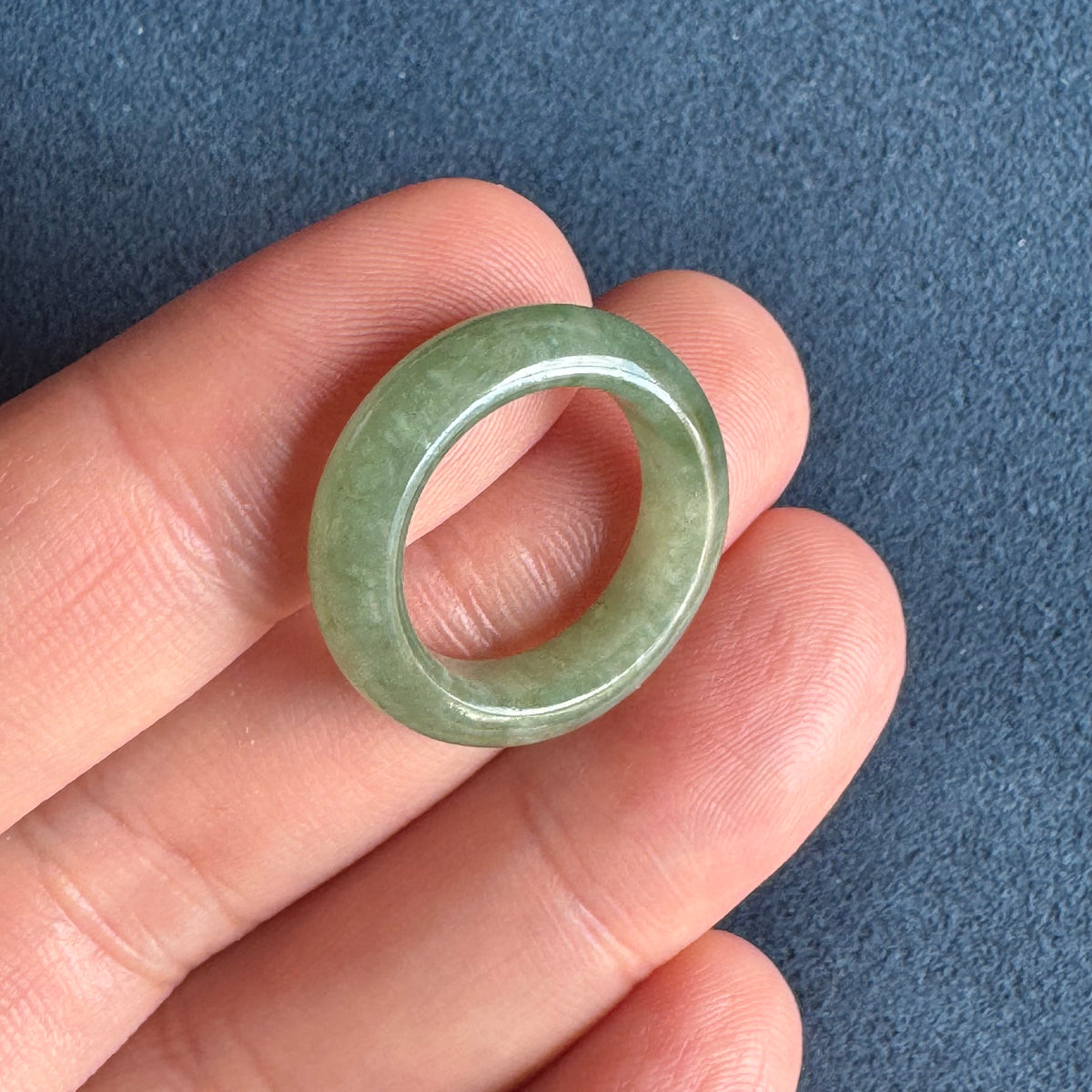 Genuine Green Jade Band - US 7