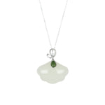 Cloud Hotan Jade Pendant Necklace with 925 Sterling Silver