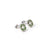 Fortune Coin – Green Jade Stud Earrings in Sterling Silver or Gold Plated Over 925