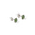 Verdant Frame – Green Jade Stud Earrings in Sterling Silver
