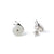Snail Shell Whisper – White Nephrite Jade Stud Earrings in Sterling Silver