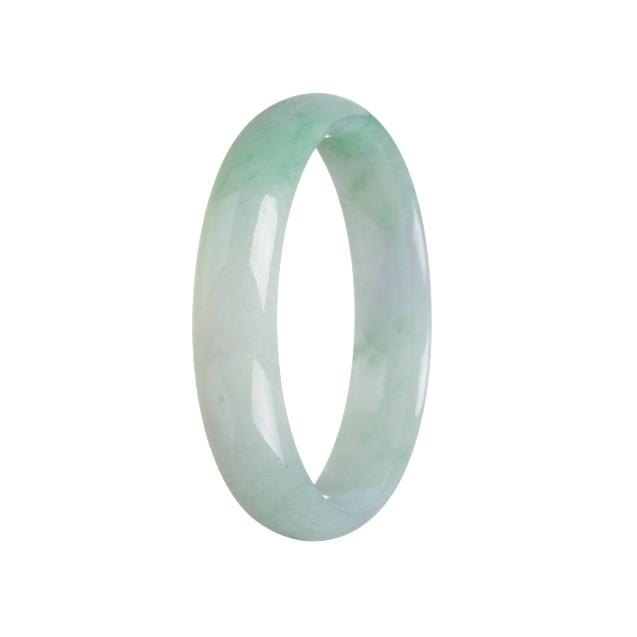 Authentic Untreated Icy apple green Burmese Jade Bracelet 56mm