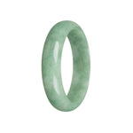 Genuine Grade A Green Jade Bracelet - 59mm Half Moon