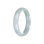 Authentic Grade A Light Green Traditional Jade Bangle - 56mm Half Moon