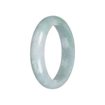 Real Grade A Green Burmese Jade Bangle Bracelet - 58mm Half Moon