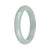 Certified Grade A Green Burmese Jade Bangle Bracelet - 59mm Half Moon