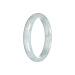 Real Natural Pale Green Traditional Jade Bangle Bracelet - 57mm Half Moon