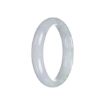 Genuine Grade A Pale Green Burma Jade Bracelet - 56mm Half Moon