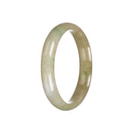 Genuine Untreated Brownish Green Traditional Jade Bangle Bracelet - 59mm Half Moon