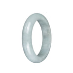 Genuine Grade A Pale Green Jadeite Jade Bracelet - 57mm Half Moon