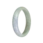 Real Grade A Light Green Jadeite Bracelet - 63mm Carved