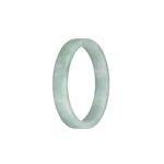Authentic Type A Green Pattern Burma Jade Bangle - 52mm Flat