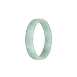 Real Grade A Green Pattern Jade Bangle - 51mm Flat