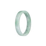 Certified Type A Pale Green with Green Pattern Traditional Jade Bangle - 52mm Flat