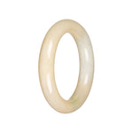 Real Pale Yellow Traditional Jade Bangle - 54mm Round