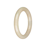 Genuine Ivory Burma Jade Bangle - 56mm Round