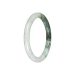 Authentic Pale Green with Green Jade Bangle - 55mm Petite Round