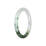 Authentic Pale Green with Green Jade Bangle - 55mm Petite Round