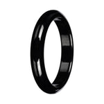Black Jade Bangle Bracelet – 'The Midnight' Half Moon (54mm–61mm)