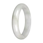 Natural Burmese Jadeite Bangle Bracelet – 'Misty Hills' (55mm–63mm)