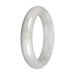 Natural Burmese Jadeite Bangle Bracelet – 'Misty Hills' (55mm–63mm)