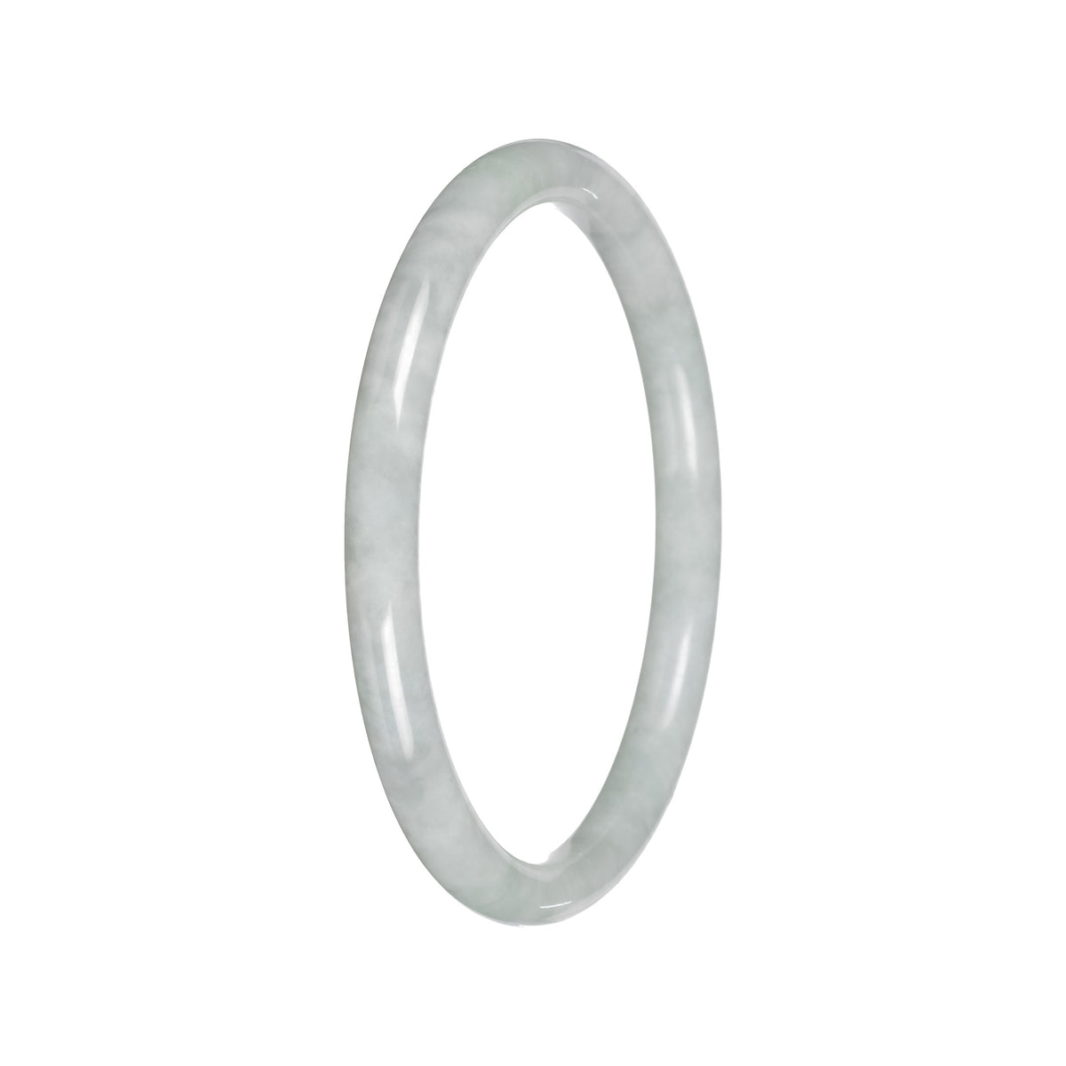 Untreated Burmese Jadeite Bracelet - 'In The Clouds' - Petite Round (54mm-58mm)