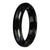Natural Black with Dark Gray Pattern Jadeite Bangle - 63mm Half Moon