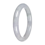 Natural Pale Lavender Traditional Jade Bangle - 57mm Petite Round