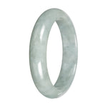 Real Light Green Jadeite Bangle Bracelet - 58mm Half Moon