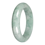 Grade A Green Burmese Jade Bangle - 58mm Half Moon