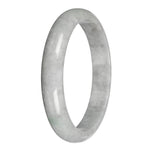 Genuine Grey Burma Jade Bangle - 83mm Half Moon