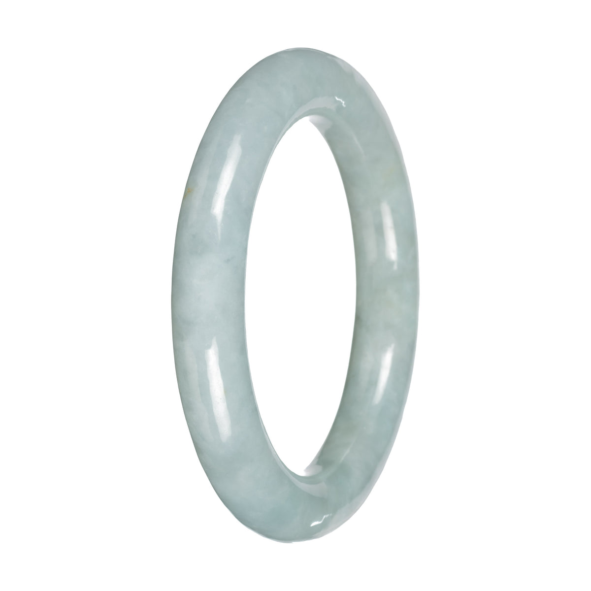 Genuine Light Green Traditional Jade Bangle - 52mm Round