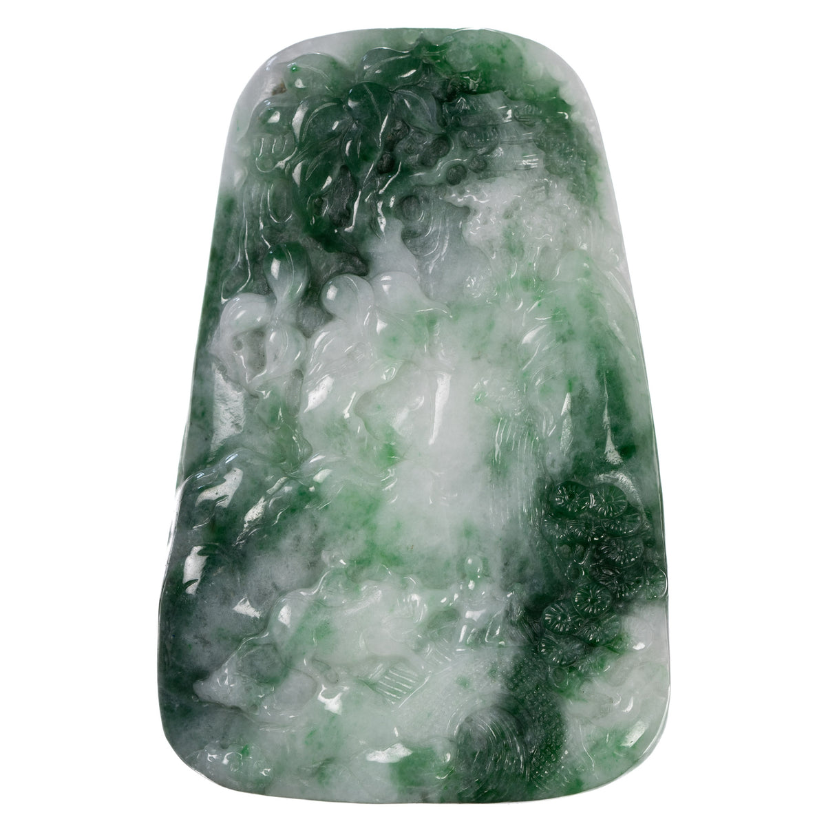 Village Lifestyle Carving Jade Pendant