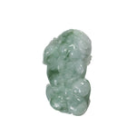 Carved Jade Pixiu Pendant - Natural Burmese Jadeite