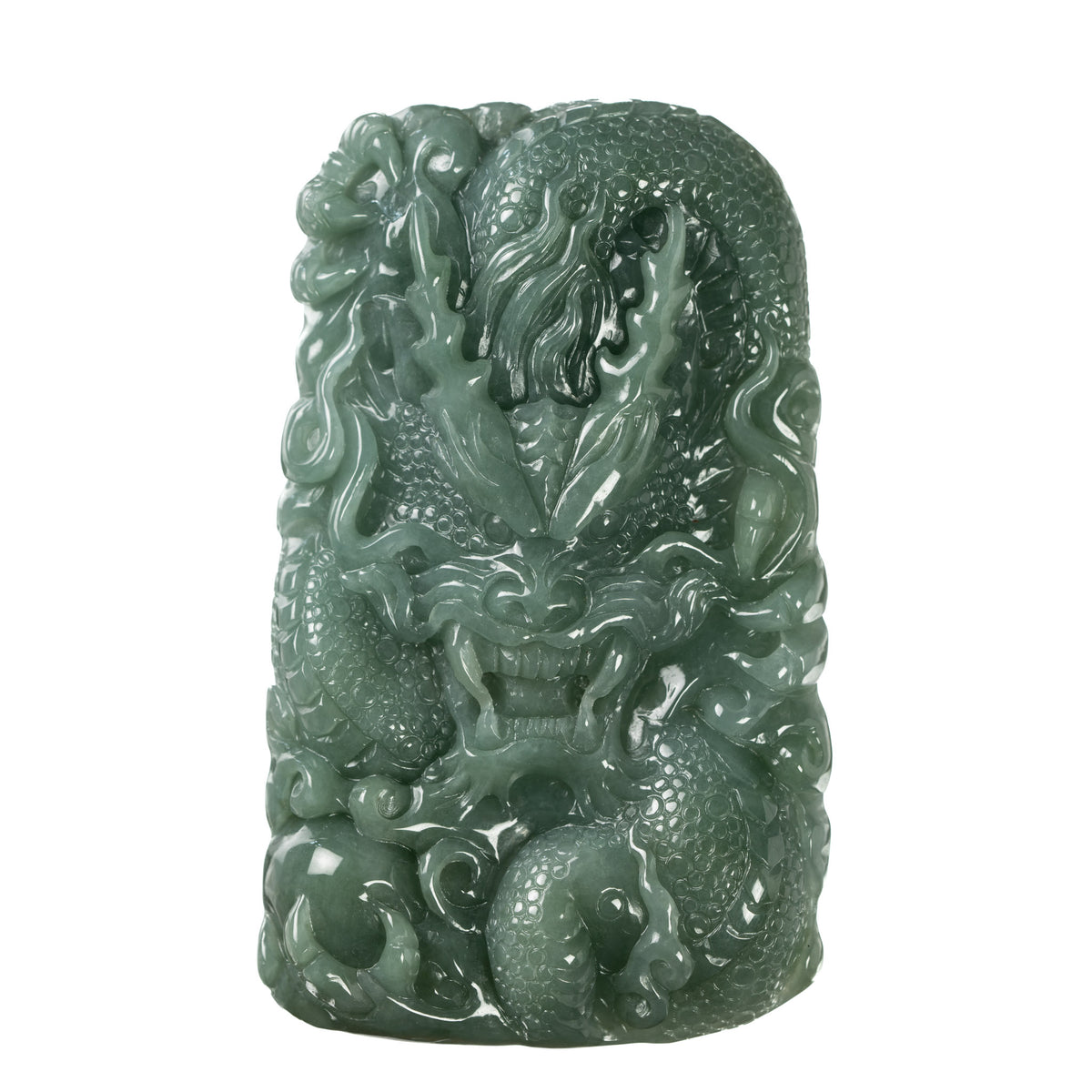 Geniune Jadeite Jade Dragon Pendant