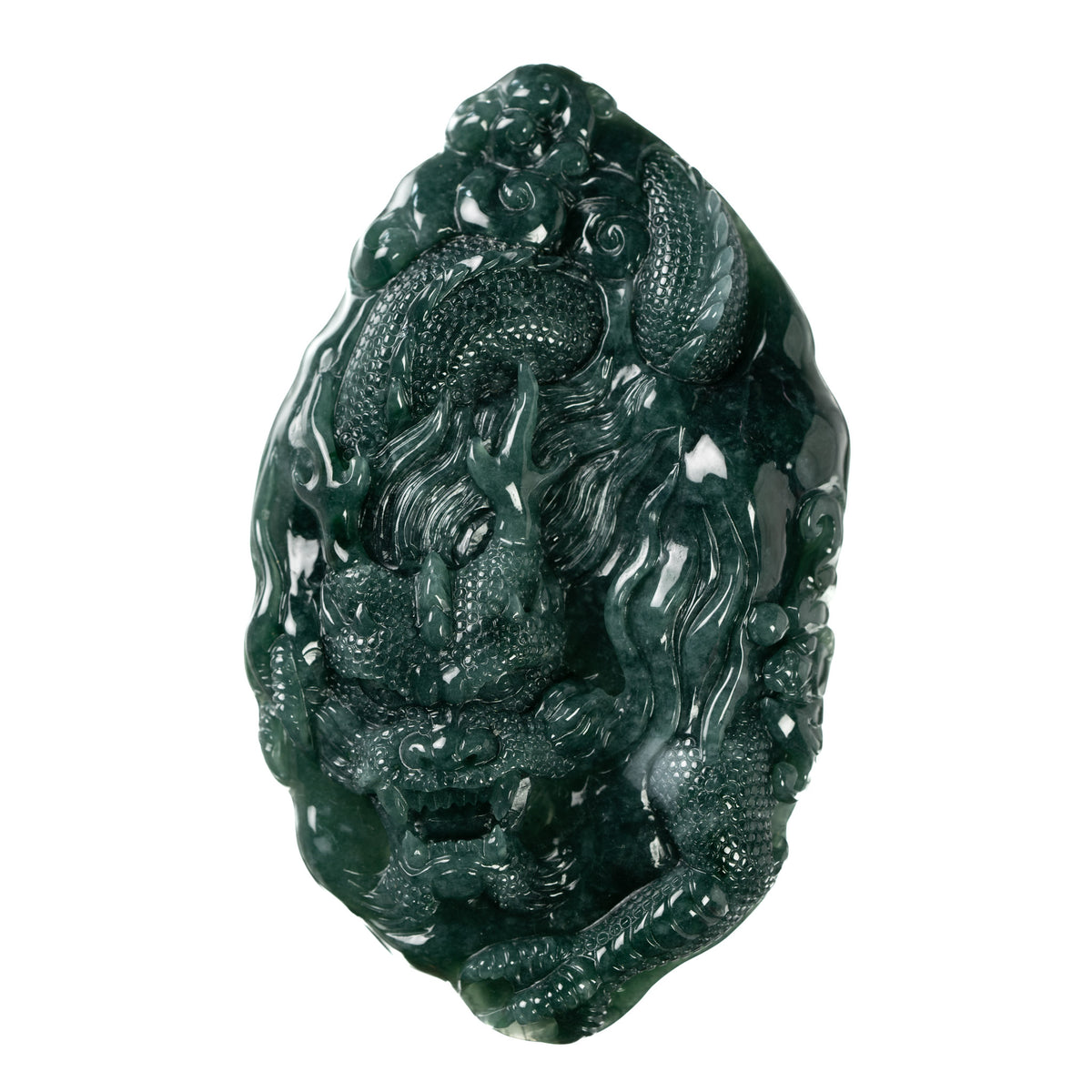 Dragon Jade Pendant - Grade A Untreated