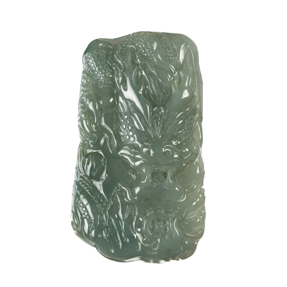 Dragon Jadeite Jade Pendant - Natural Geniune Burmese Jade