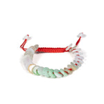 Adjustable Multi Color Jadeite Jade Coin Bracelet - Jadeite Gift