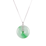 Burmese Jade and Diamond Disc Pendant
