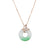 Apple Green Jade Donut Pendant in 18K Rose Gold