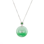 Imperial Green Bi Disc Pendant