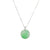 Circular Jadeite Pendant - Floral Frame