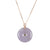 18K Rose Gold Purple Jadeite Disc Pendant