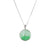 18K White Gold and Diamond Jadeite Disc Pendant