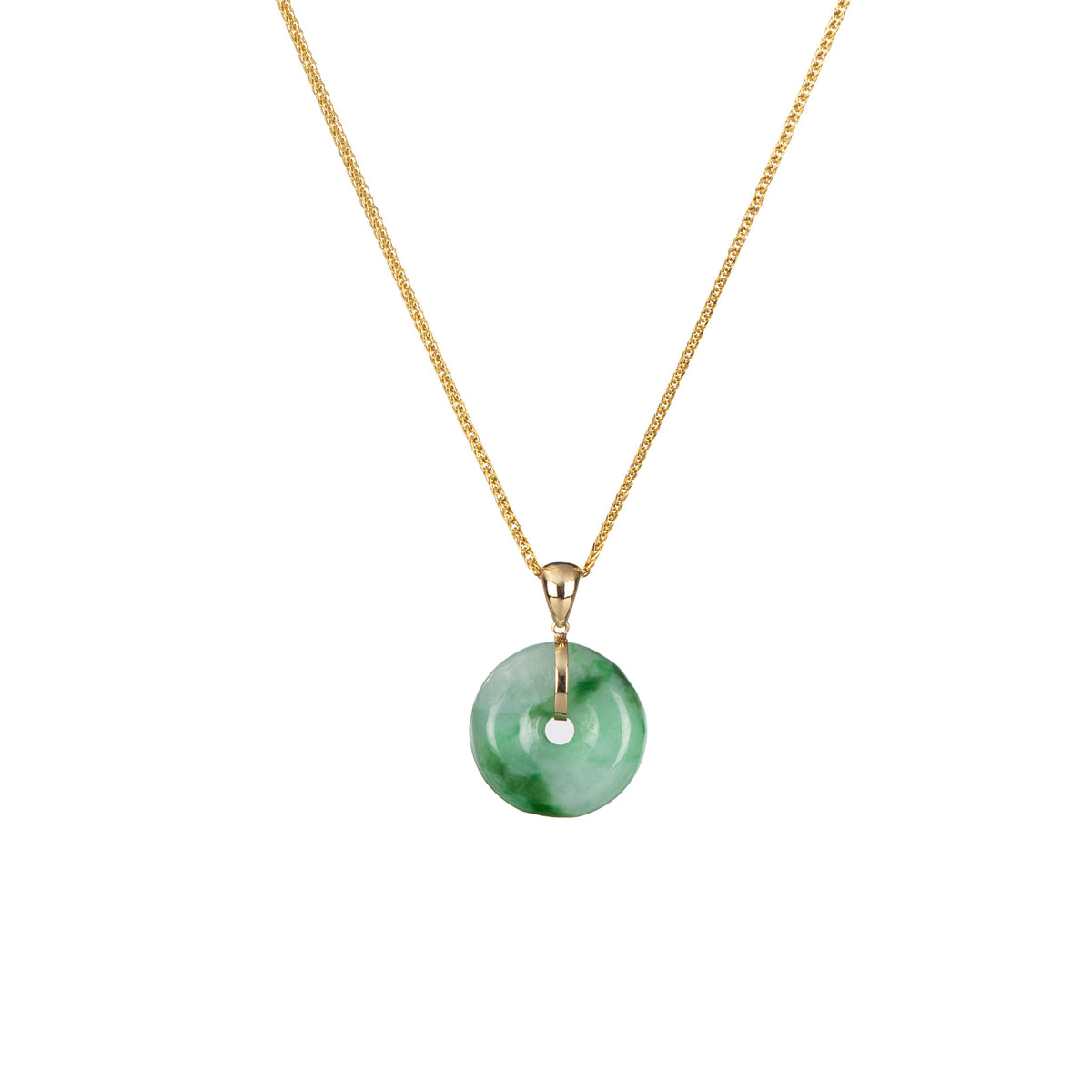 Green Jadeite Jade Donut Pendant - Kandy Donut