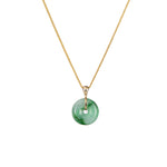 Green Jadeite Jade Donut Pendant - Kandy Donut