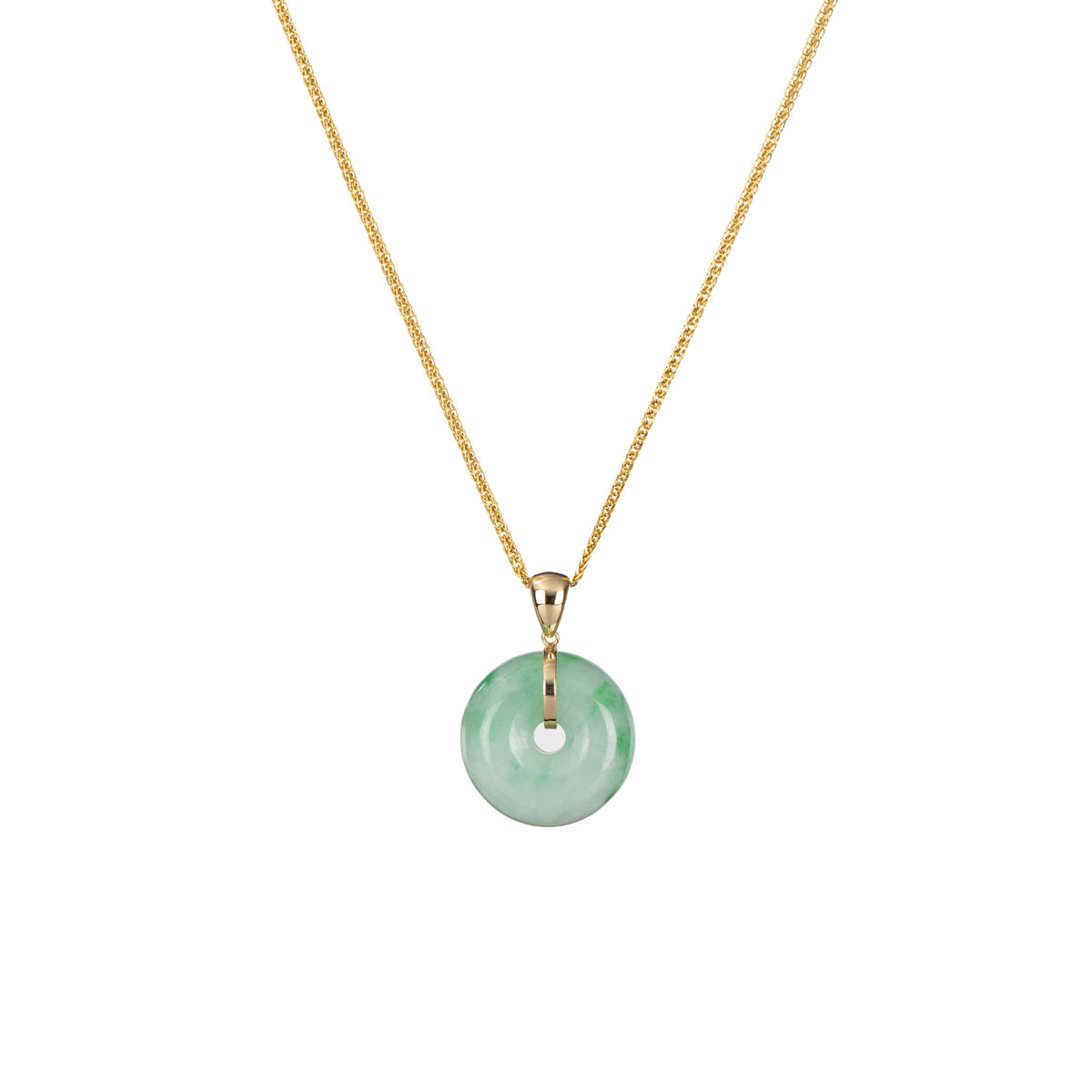Dainty Natural Jade Pendant- Kandy Donut