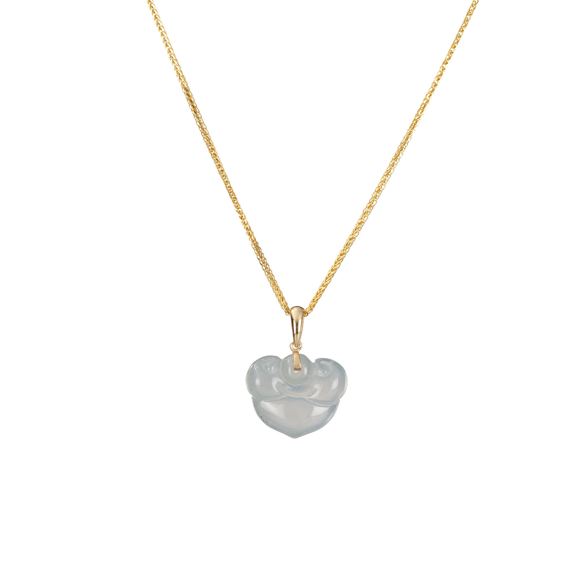 Translucent White Jadeite Jade Ruyi Pendant