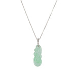 Natural Light Green Jade Ruyi Pendant
